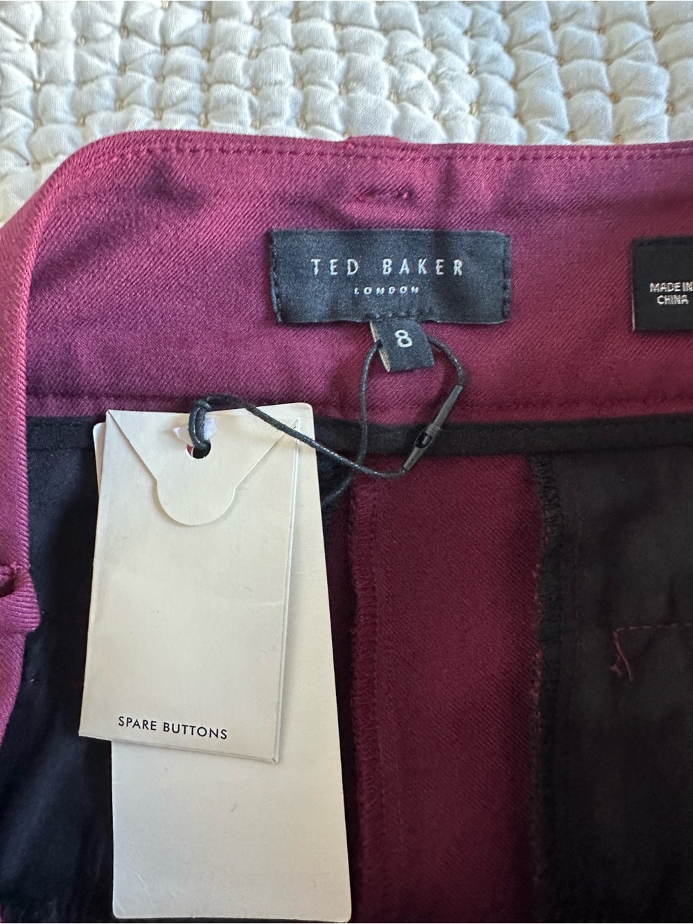 Ted Baker high-waisted, wide-leg tailored trousers size 8 - Picture 6 of 11